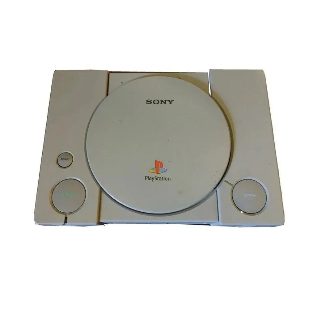 PS1 PlayStation One SCPH-1001 Console with wires and Controller TESTED